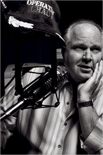 Radio commentator Rush Limbaugh, June 2008.