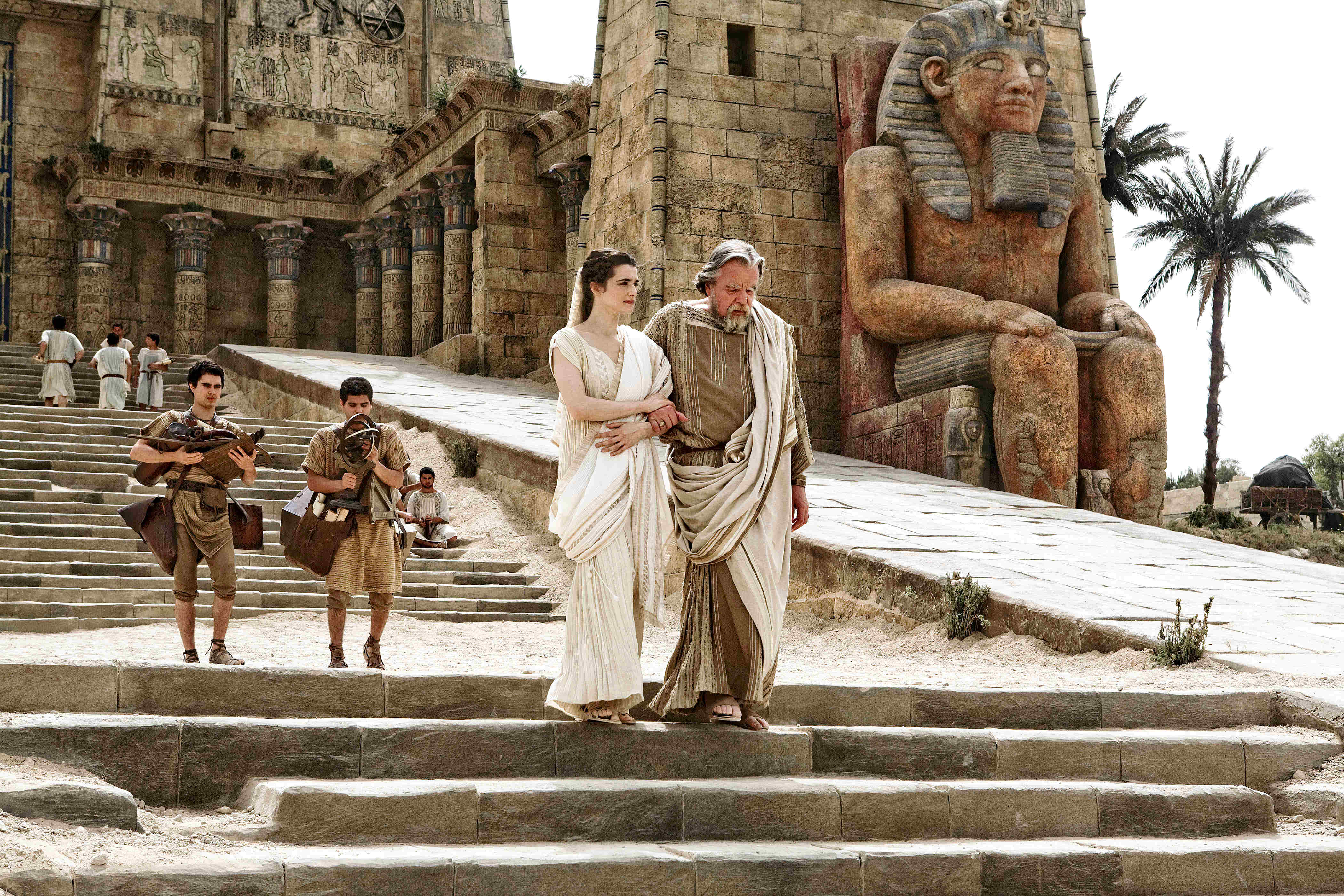 Rachel Weisz as Hypatia and Michael Lonsdale as Theon in 'Agora' (2009)