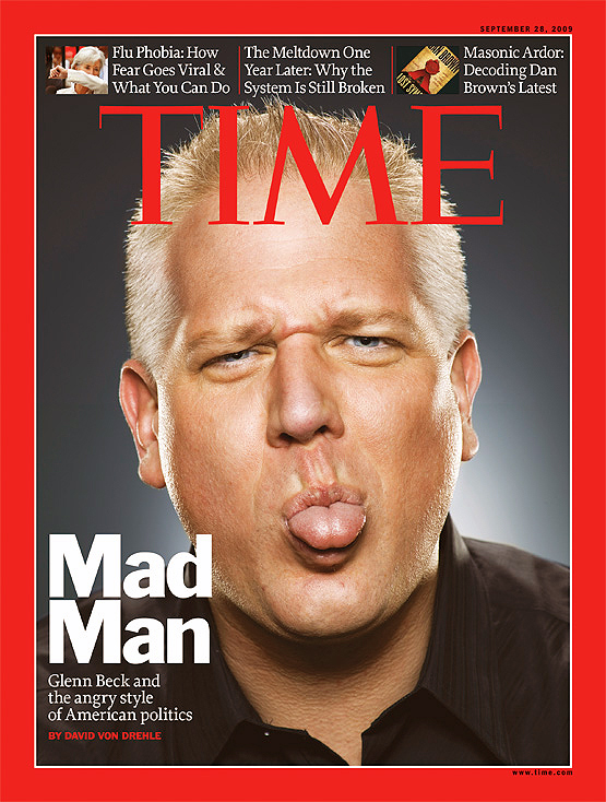 Gleen Beck on Time Magazine cover of September 28, 2009.