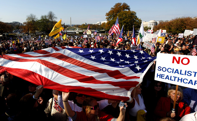 Hundreds of thousands of taxpayers storm Washington, D.C., to take their fight against the health care bill to the front door of the U.S. Capitol, November 5, 2009.