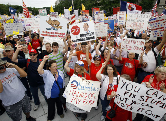 Hundreds of thousands of taxpayers storm Washington, D.C., to take their fight against excessive spending, bailouts, growth of big government and soaring deficits to the front door of the U.S. Capitol, September 12, 2009.