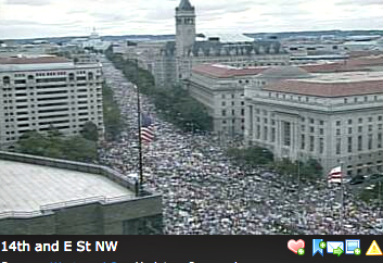 Hundreds of thousands of taxpayers storm Washington, D.C., to take their fight against excessive spending, bailouts, growth of big government and soaring deficits to the front door of the U.S. Capitol, September 12, 2009.