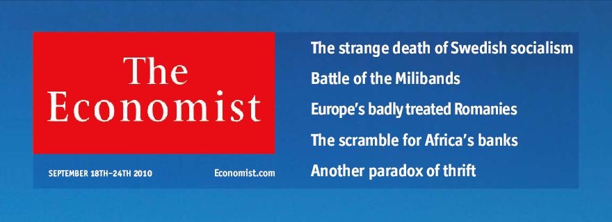 Cover of The Economist issue of September 18, 2010.