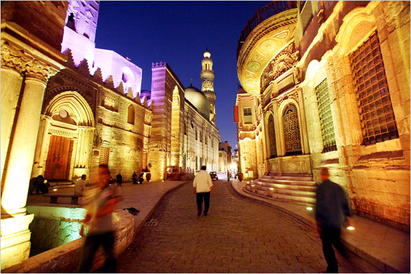 Fatimide Cairo lights up during Ramadan, September 2009.