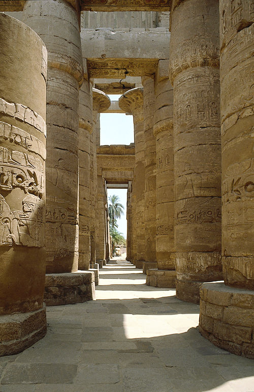 The Hypostyle hall, Karnak Temple, Luxor, Egypt.
