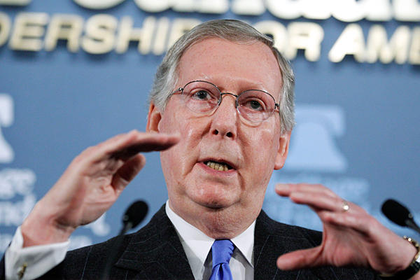 Senate Minority Leader Mitch McConnell addresses The Heritage Foundation, Washington, November 4, 2010.