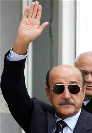 The Egyptian chief of intelligence, General Omar Suleiman, with the Palestinian chief negotiator Saeb Oreiqat, c. 2009.