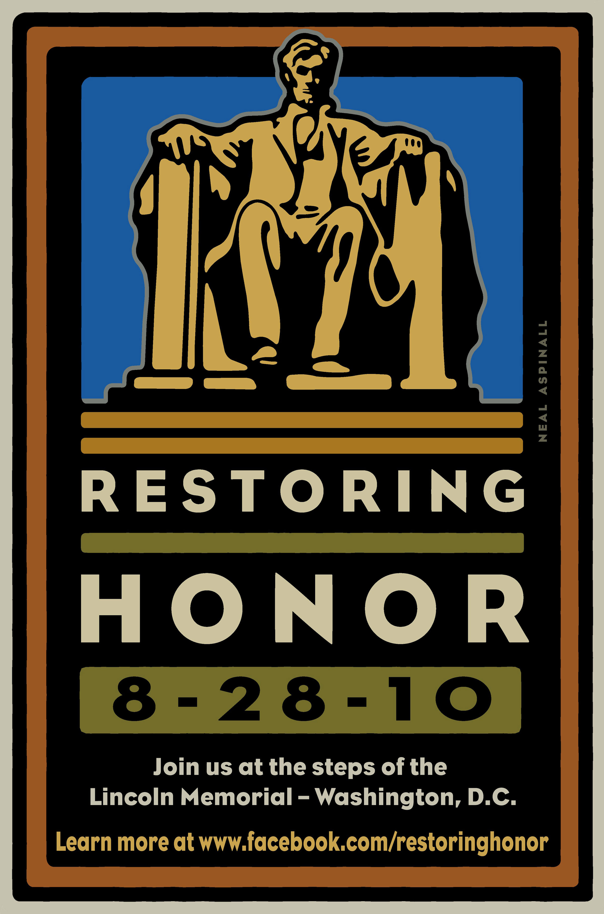 Poster of Restoring Honor Rally, August 28, 2010.