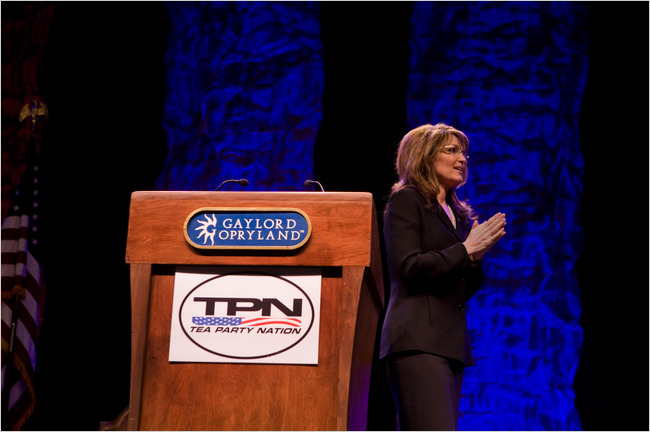 The National Tea Party Convention as addressed by Sarah Palin, Nashville, February 6, 2010.