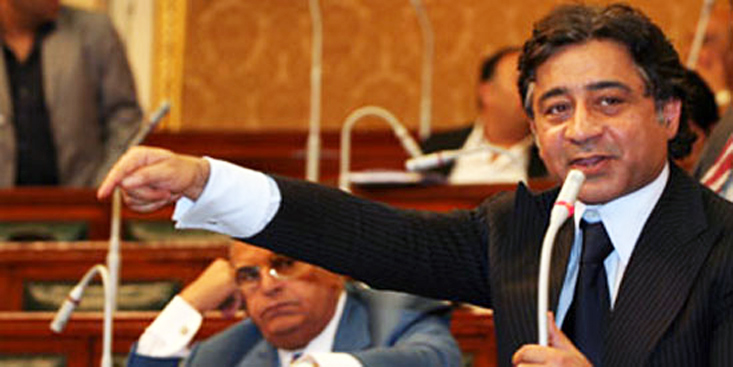 Ahmed Ezz and Kamal A-Shazly during a session of the Egyptian Parliament, Cairo, Egypt, ~2008.