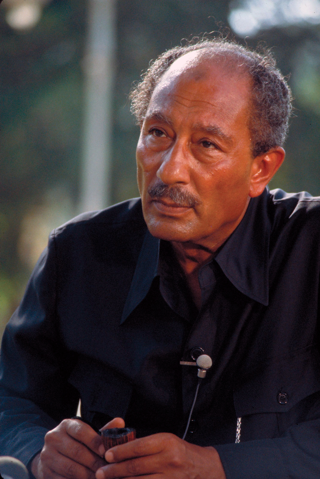 Egyptian President Anwar A-Sadat, c. 1975.