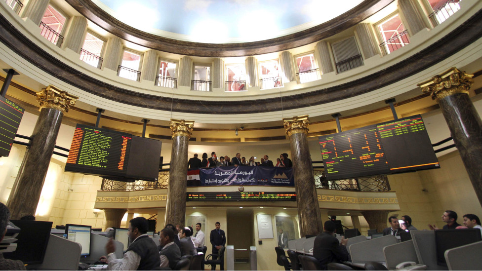 Egypt Stock Exchange floor, March 29, 2011.