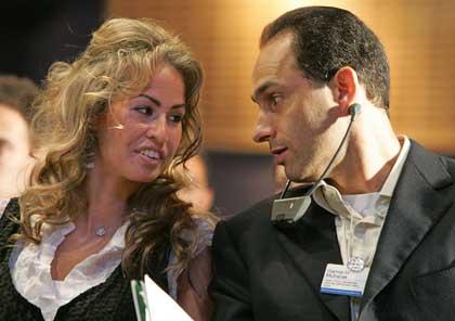 Egyptian President Hosni Mubarak's son Gamal and his fiance Khadiga Al-Gammal attend a session of the World Economic Forum on the Middle East, Sharm A-Sheikh, Egypt, May 21, 2006.
