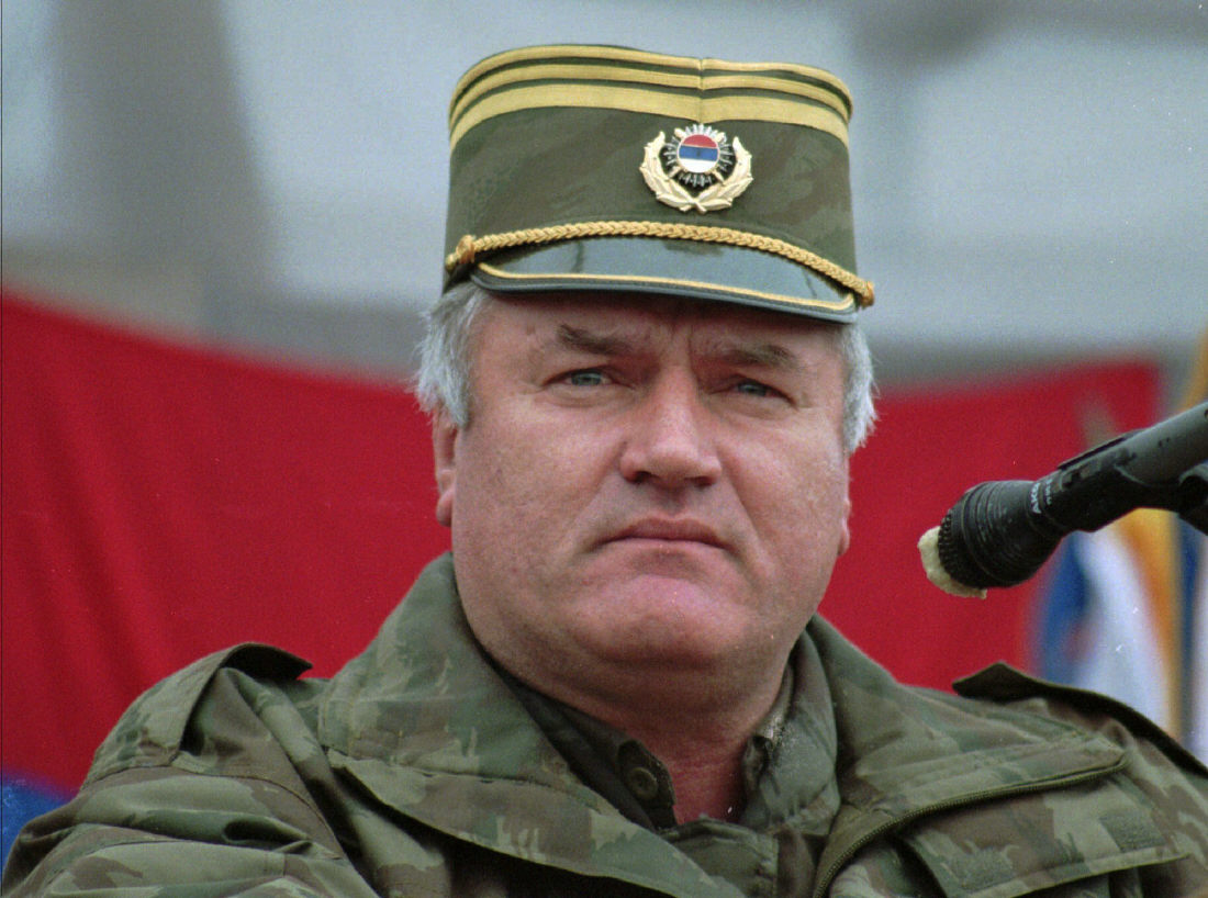 Bosnian Serb army chief Ratko Mladic