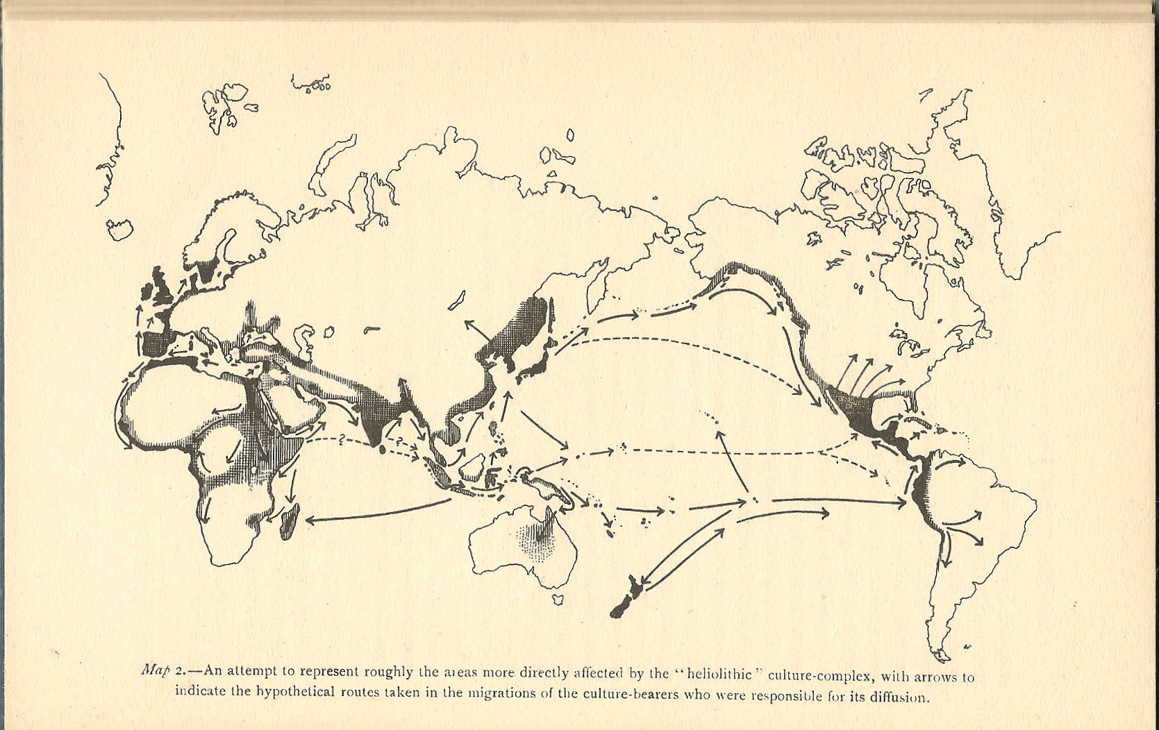 Grafton Elliot Smith theory of hyperdiffusionism from Egypt (The Migrations of Early Culture, 1915).