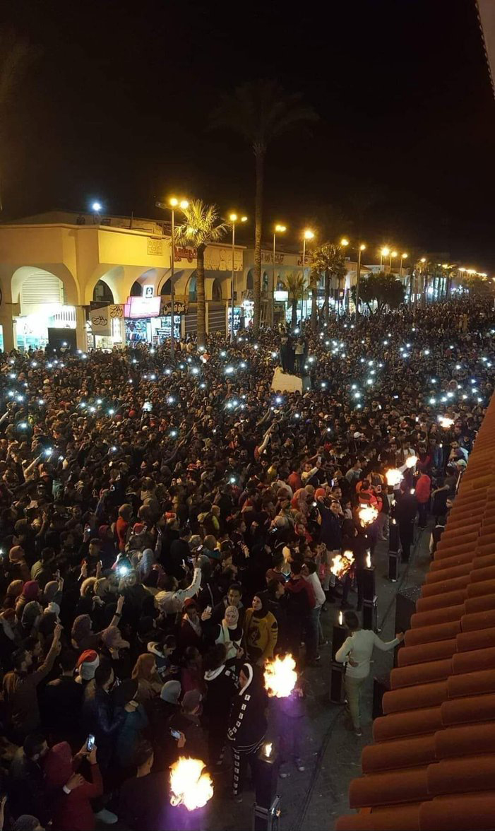 Resort city Ras AlBarr celebrates New Year, Egypt, December 31, 2018.