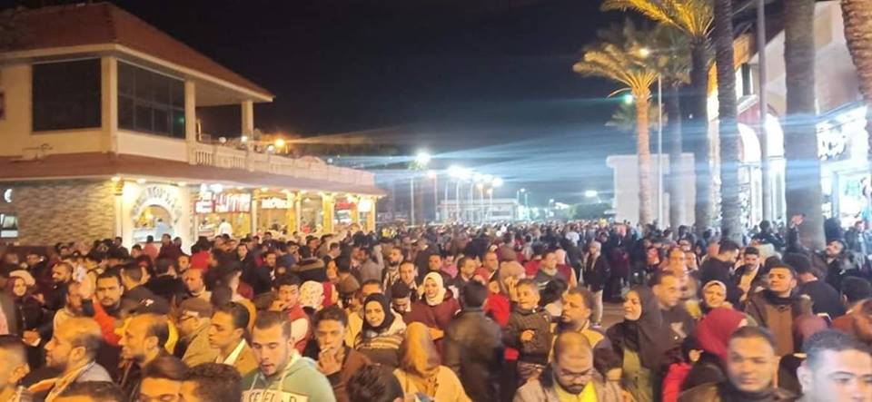 Resort city Ras AlBarr celebrates New Year, Egypt, December 31, 2018.